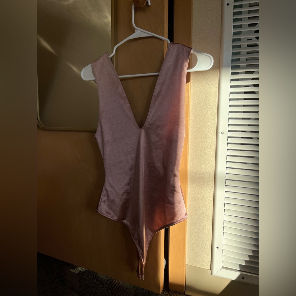 Intimately Free People Pink Satin Body Suit